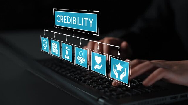 The Importance of Credibility in Online Business with Digital Icons Representing Trust, Reliability, and Professionalism in a Virtual Environment. Entropy.