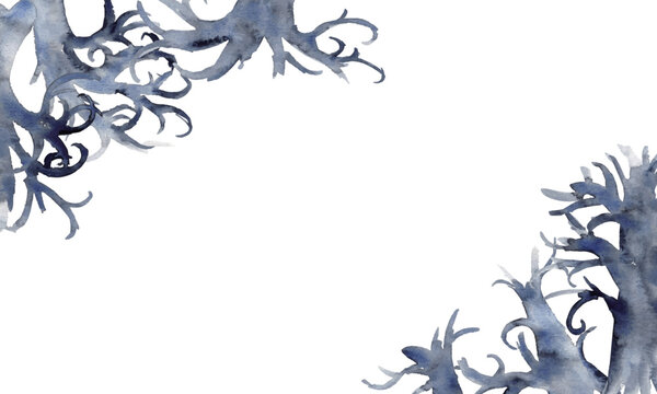 水彩ハロウィン装飾素材セット　Watercolor Halloween Decorative Elements Set