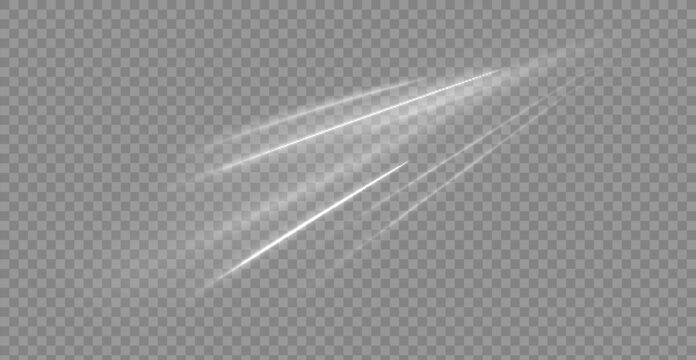 White neon wave road speed motion light streak glowing trail beam laser curve fast expressway highway night car blur.