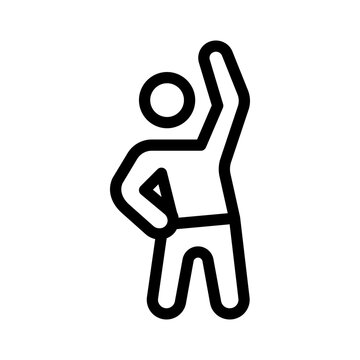 Stretching line icon