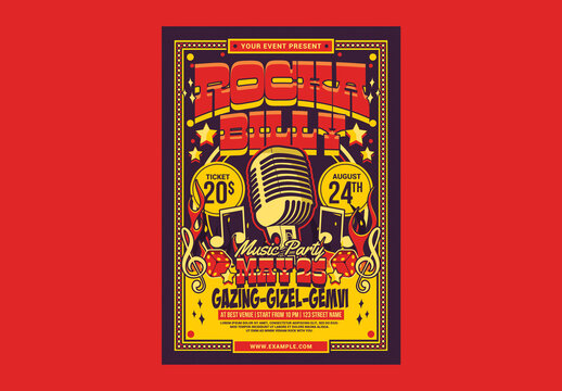 Rockabilly Music Flyer