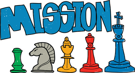 Strategy game chess pieces set featuring king queen knight rook bishop vector © Gobindo