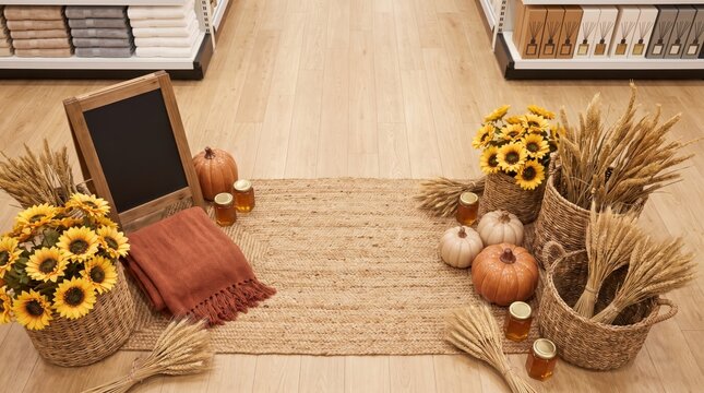 Autumn Retail Display for End Of Summer Clearance Campaign Kits