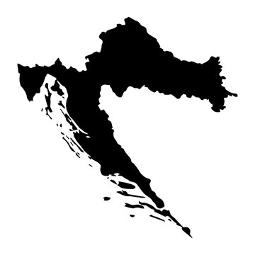 Republic of Croatia map icon Europe logo design illustration