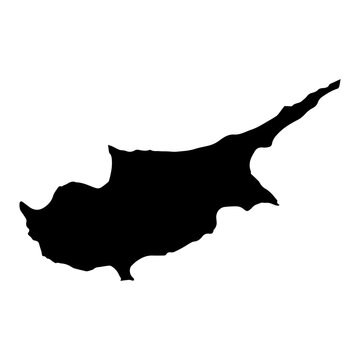 Republic of Cyprus map icon Europe logo design illustration