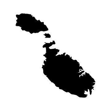 Republic of Malta map icon Europe logo design illustration