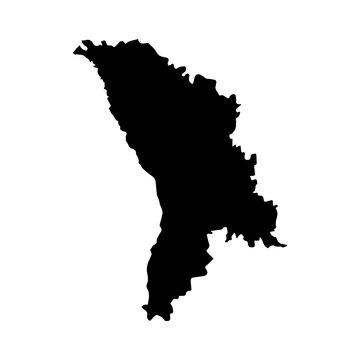 Republic of Moldova map icon Europe logo design illustration