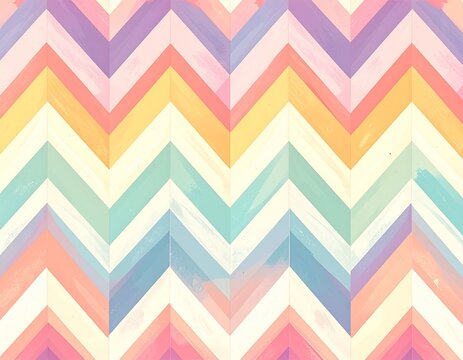 Seamless chevron zigzag pattern, flat 2D geometric design