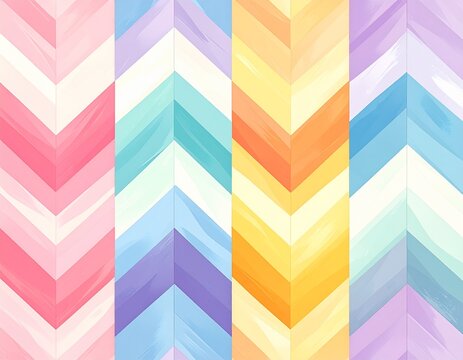 Seamless chevron zigzag pattern, flat 2D geometric design