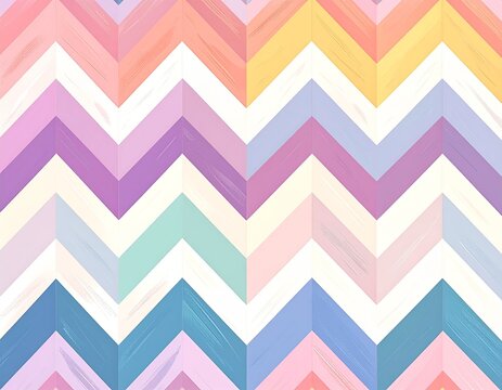 Seamless chevron zigzag pattern, flat 2D geometric design