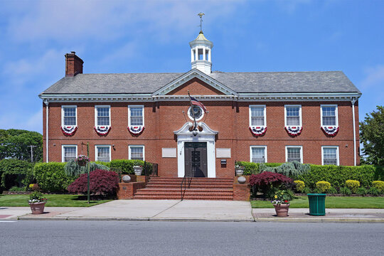 Old fashioned American village hall, Long Island, New York State