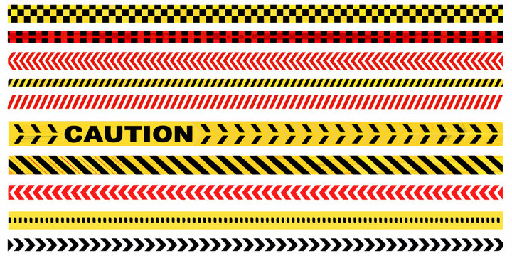 Caution Tape Pattern With Diagonal Stripes And Text A Repeating Vector Illustration warning