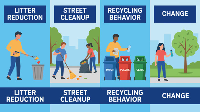 Litter Reduction Street Cleanup Recycling Behavior Change