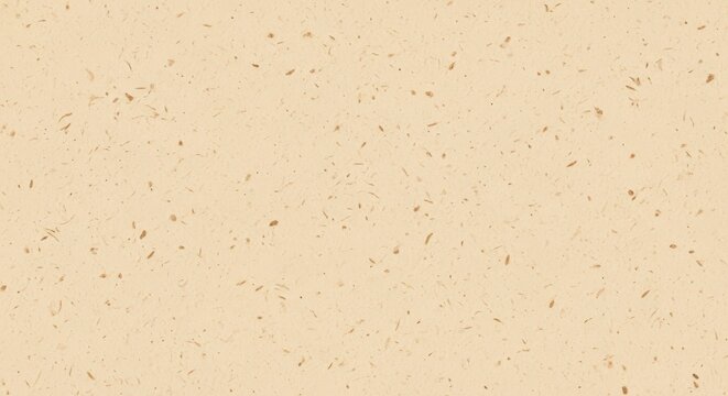 Light beige recycled paper texture with scattered dark brown fiber flecks and speckled grainy surface pattern