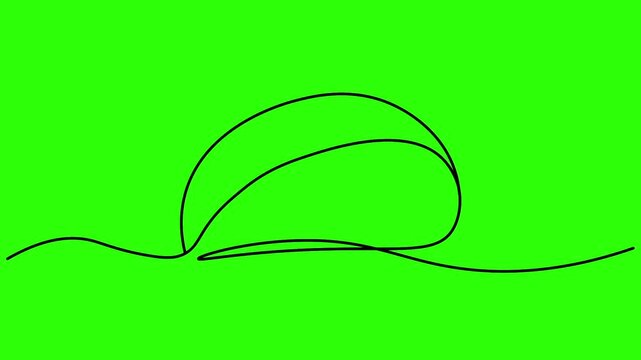 mexican street food Taco cuisine One line continuous drawing animation. animated hand- drawn banner lineart illustration design. isolated sign symbol monoline video green screen background backdrop