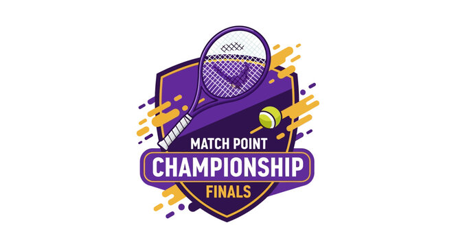 Tennis Match Point Championship Finals Logo Design