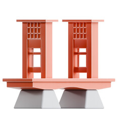 Obraz premium Ampera Bridge 3D Illustration