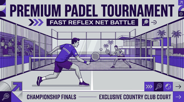 Premium Padel Tournament Championship Finals Fast Reflex Net Battle