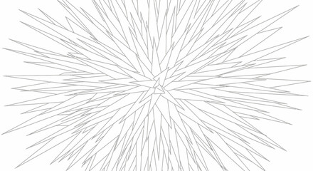 Fototapeta premium Abstract geometric starburst explosion on white background