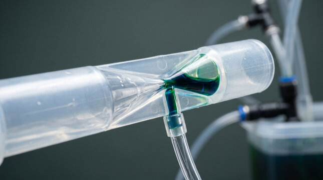 Venturi fertilizer injector mixing liquid nutrients for hydroponics
