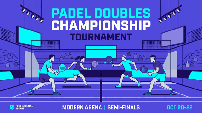 Padel Doubles Championship Tournament Modern Arena Semi-Finals