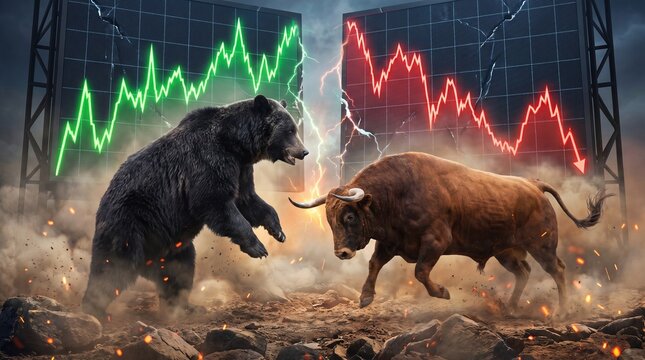 Bear and Bull Market Clash with Stock Charts