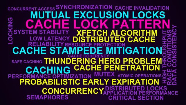 Cache Lock Pattern Word Cloud