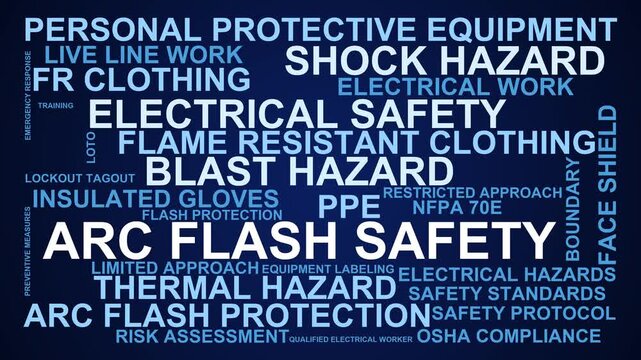 Arc Flash Safety Word Cloud