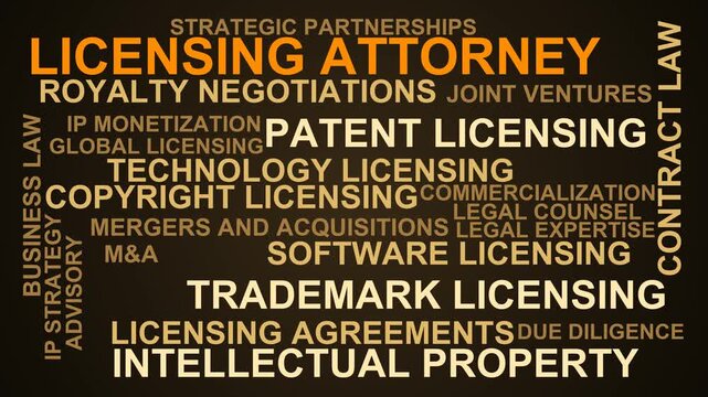 Licensing Attorney Word Cloud