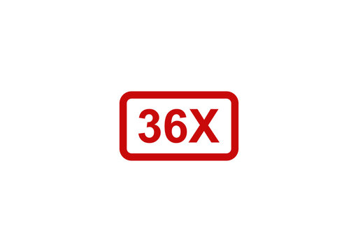 Magnification Icon: A red icon with rounded corners displays the text 36X in white, signifying a magnification factor.