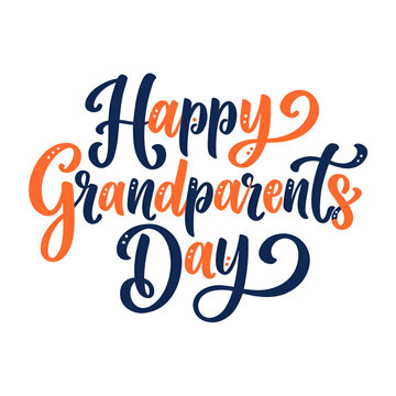happy grandparents day calligraphy hand lettering