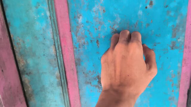 hand painted on wall