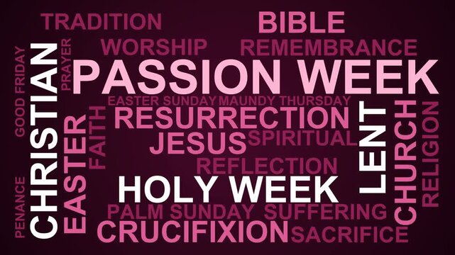 Passion Week Word Cloud