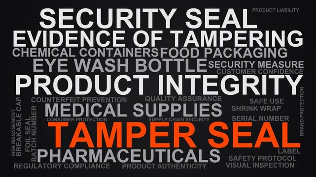 Tamper Seal Word Cloud