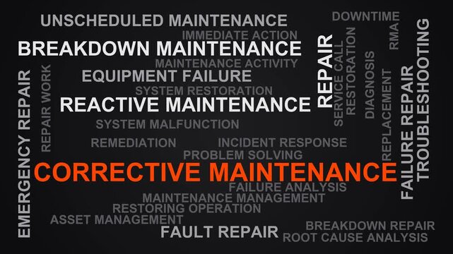 Corrective Maintenance Word Cloud