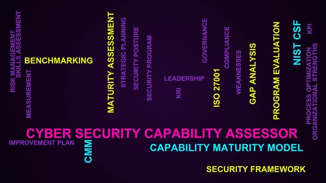 Cyber Security Capability Assessor Word Cloud