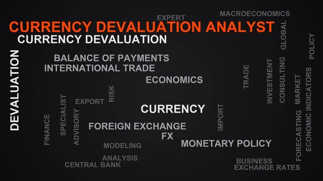 Currency Devaluation Analyst Word Cloud