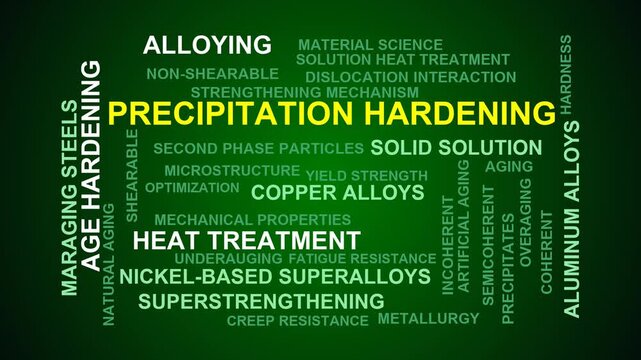 Precipitation Hardening Word Cloud