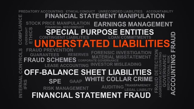 Understated Liabilities Word Cloud