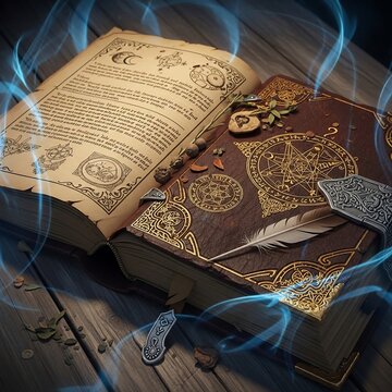 Whispers of Ancient Lore: A Grimoire's Luminescence