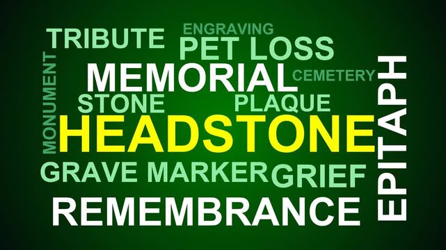 Headstone Word Cloud