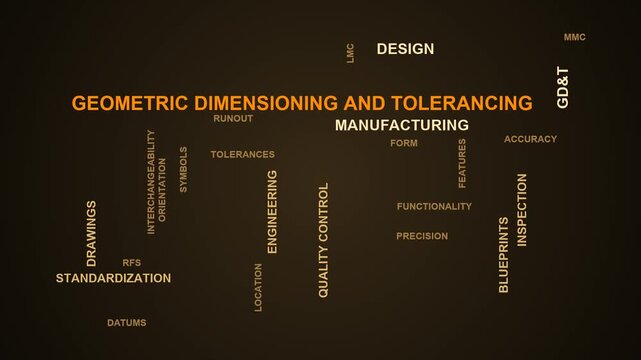 Geometric Dimensioning And Tolerancing Word Cloud