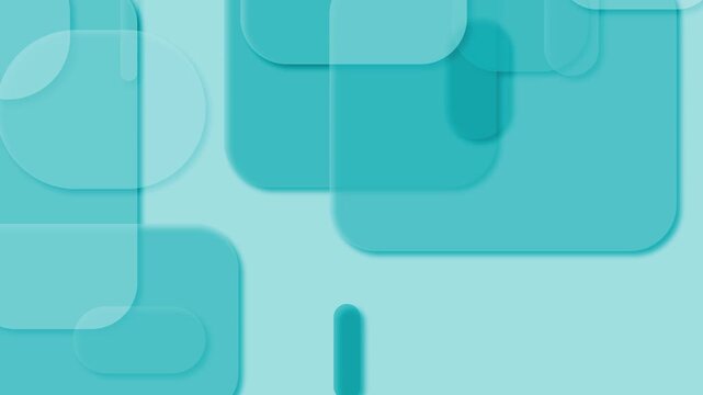 Cyan color trendy box shape motion animated background
