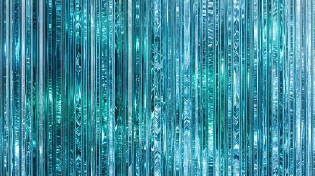 Iridescent turquoise tinsel curtain party decoration festive event backdrop