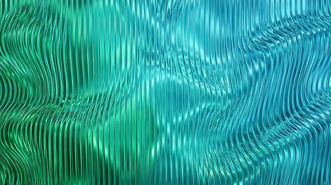Teal and green gradient wave pattern background