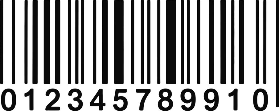 Barcode icon set featuring Made in Canada, Made in China, scan labels, barcode symbols, and transparent background vector illustrations.