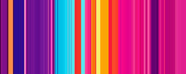 A vibrant digital background featuring a series of vertical stripes in various saturated colors including neon pink orange purple blue and yellow creating a rhythmic abstract pattern across the frame © Pranti