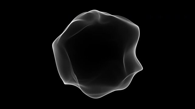 Futuristic White Fluid Shape Animated Background Loop