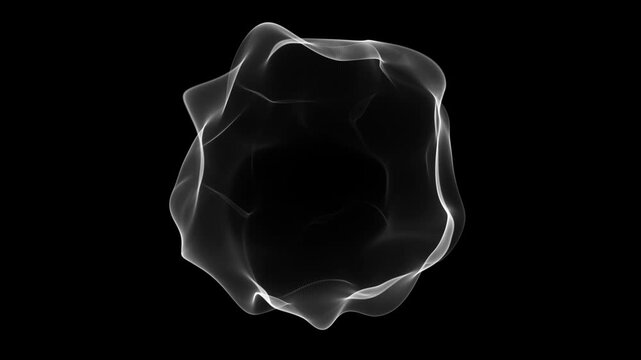Smooth Organic Sphere Motion on Dark Background