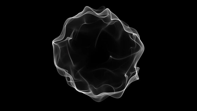 White Morphing Liquid Bubble Animation in 3D Style